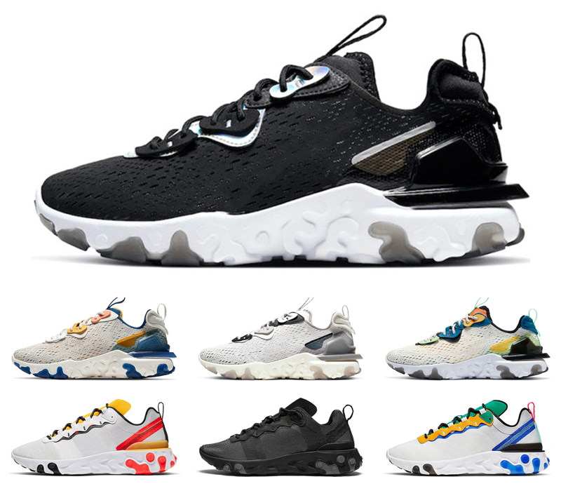

React Vision Running Shoes 3M Element 55 87 Worldwide Phantom Anthracite Men Women Trainers Sneakers White Black Red Blue Racer 2.0 Sports, Color 1