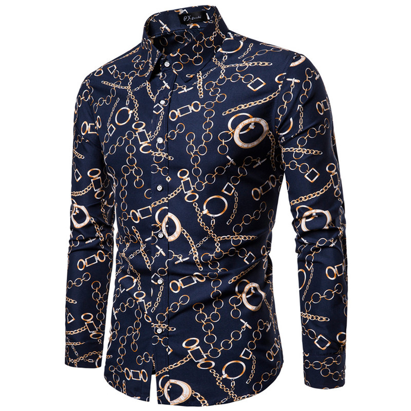

New Style Men's Trendy Nightclub Flower Shirt Long-sleeved Shirt(The Logistics Price Pls Contact Us), White;black