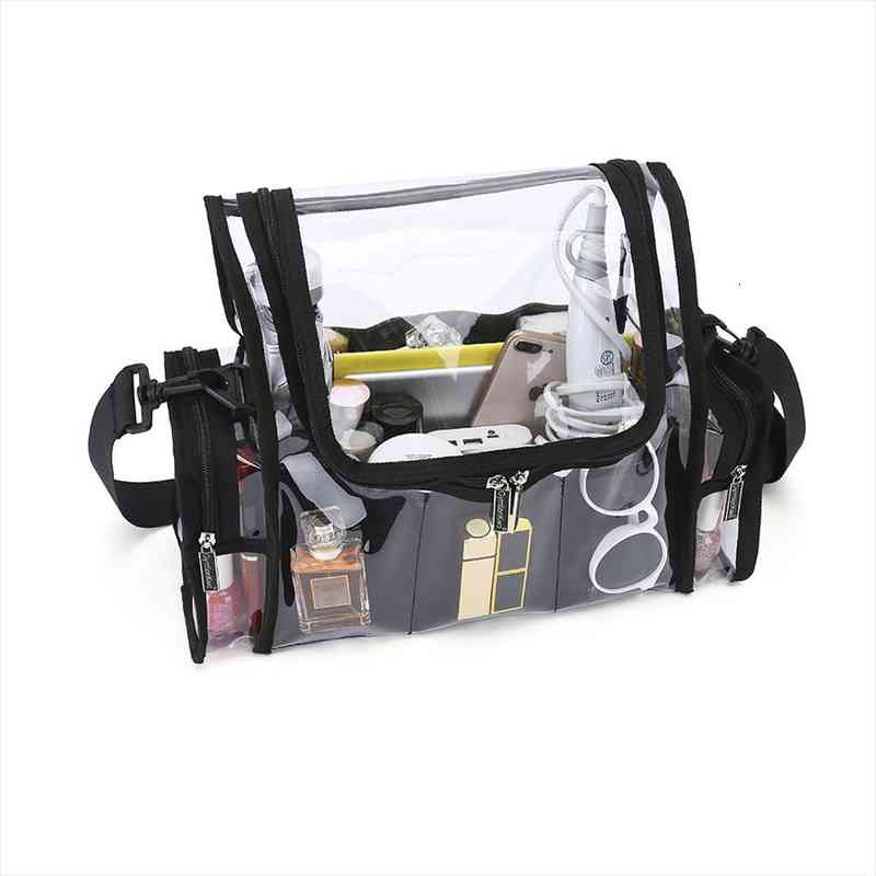 

clear makeup set pvc cosmetic bags toiletry organizer shoulder for artist available custom