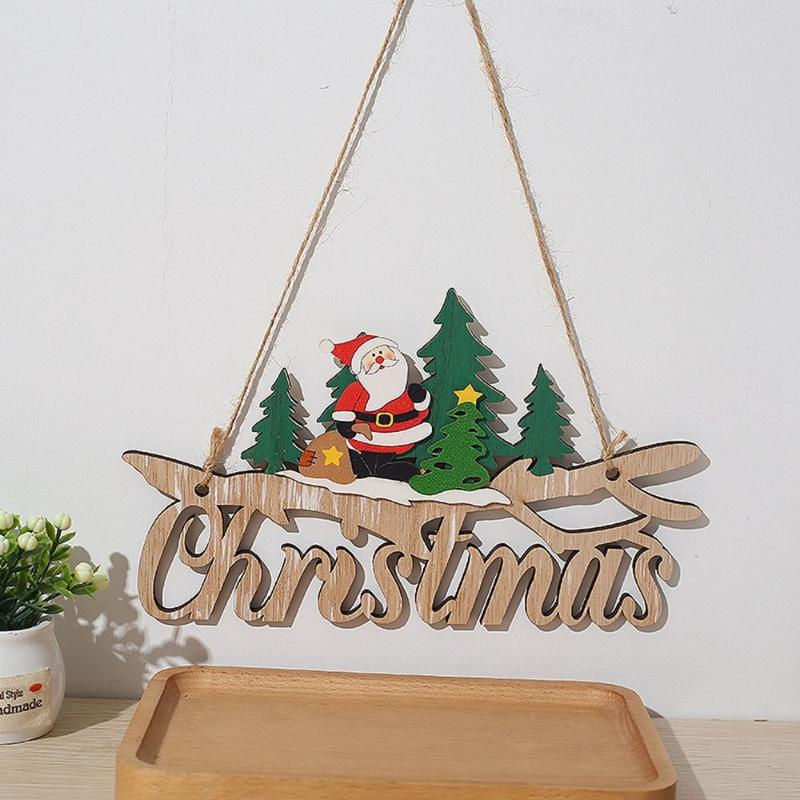 

Christmas Decorations Tree Decoration For Wooden Pendants Santa Party Supplies
