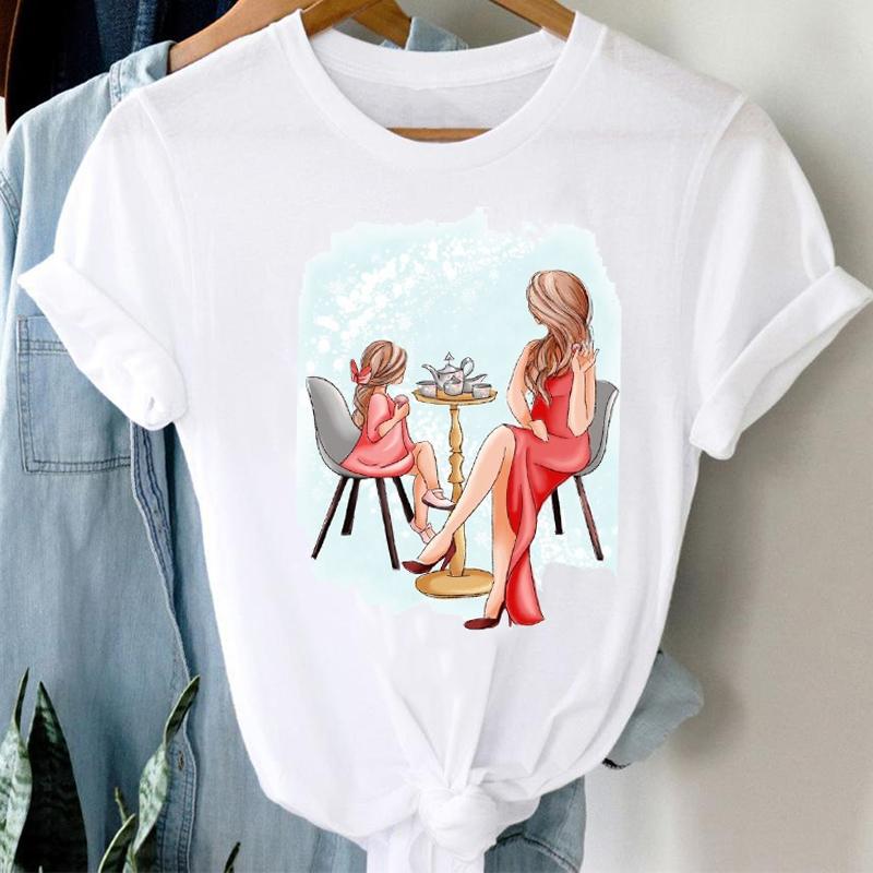 

Women' T-Shirt T-shirts Women 2021 Cartoon Mom Crown Mother Mama Ladies Trend Fashion Clothes Graphic Tshirt Top Lady Print Female Tee, Cz24114