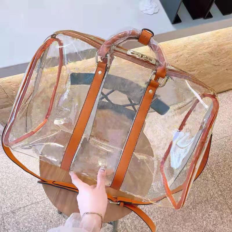 

Design high quality transparent beach travel bag. For both men and women. Size: 45cm, Clear
