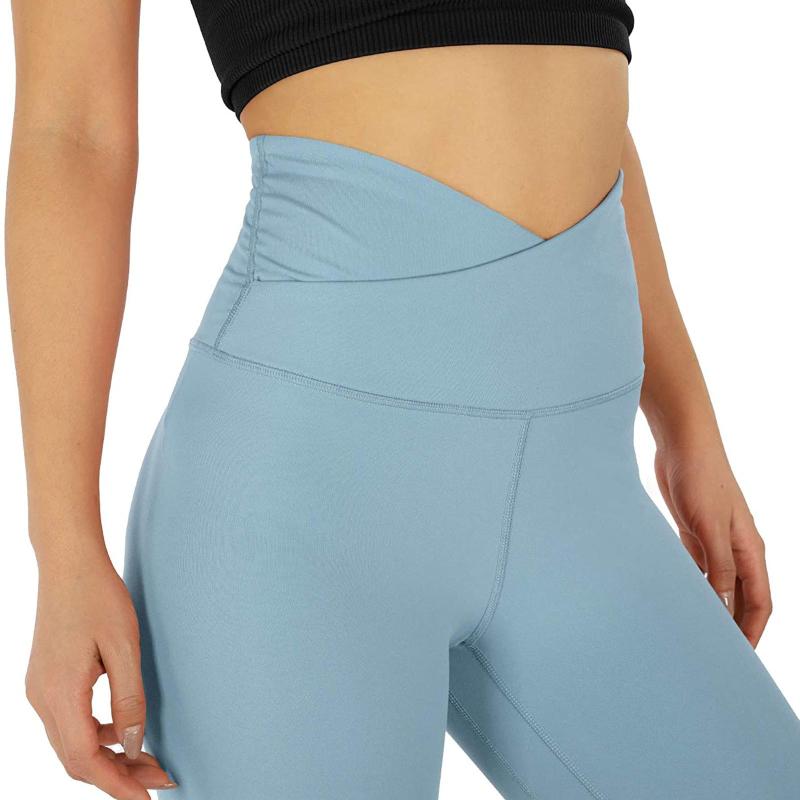 

Yoga Outfit Cross Waist Women Tights Fitness Running Pants Seamless Leggings Push Up Leggins Energy Sport Gym Clothing Girl