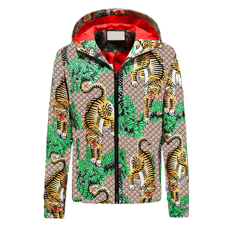 

Mens Hoodie Jackets Coats Classic Print Male Outerwear Jacket Fashion Casual Men Coat Streetwear With Label, Khaki