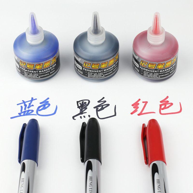 

1 Bottle 50ml Refill Ink for Refilling Inks Marker Pen Black Red Blue 3 Colors School Office Supplies