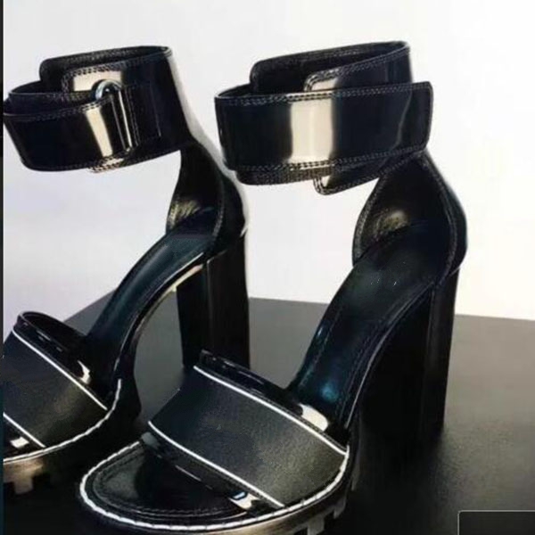 

2021 summer gladiator heel fashion ladies sandals high MK003, Black