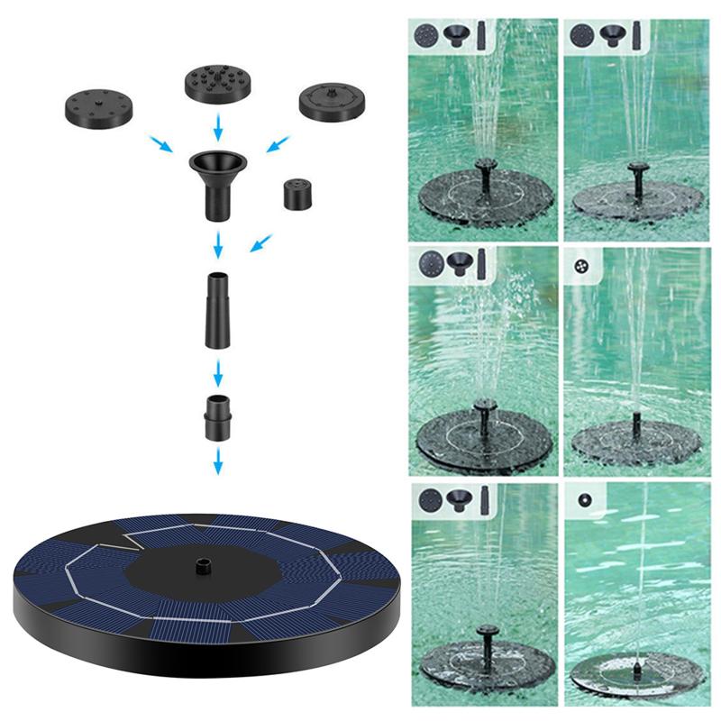 

Solar Fountain Pump Floating Solar Panel Water Pump Fountain Kit with Rechargeable Battery for Outdoor Garden Pond Swimming Pool