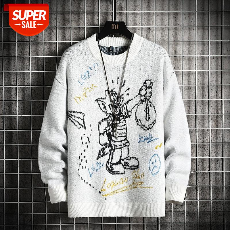 

Men'S Sweaters Spring Autumn Winter Clothes 2021 Black White Pull OverSize -4XL 5XL Korea Style Casual Standard Pullovers #sd5o, White;black