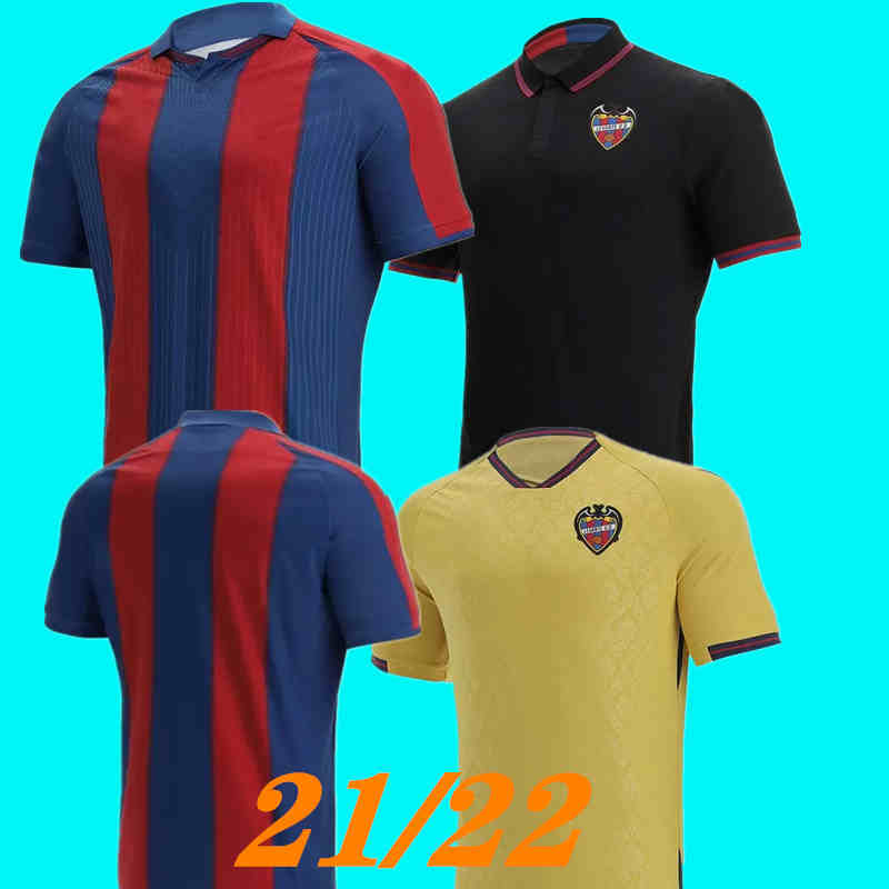 

2021 2022 Levante UD home away black red blue Soccer Jersey 21 22 Rochina camisetas de futbol A.J.Morales Roger MS. Bardhi J Campana football shirts calcio