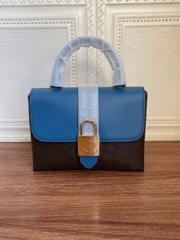 

New designer bag ladies handbag purse luxury jewelry fashion trend style accessories flower letter metal lock low price wholesale glo0, Red
