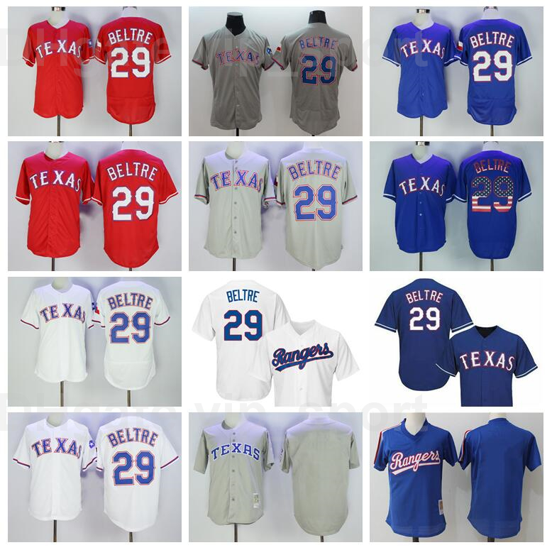 

Baseball Retire 29 Adrian Beltre Vintage Jersey Men All Stitched Flexbase Cool Base Tean Blue Red White Grey Pullover Cooperstown Retro, Blue;black