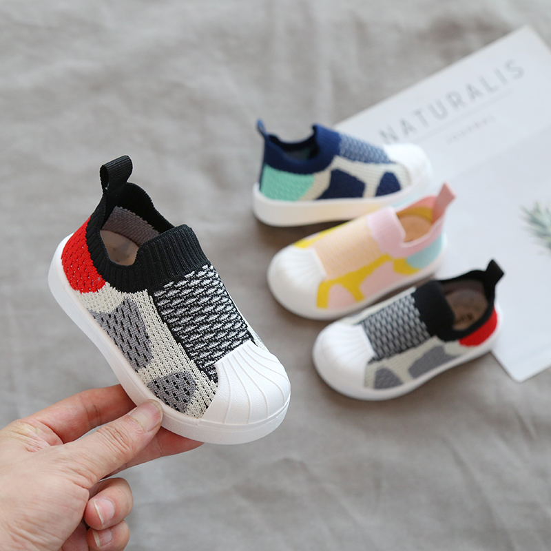 

Infant Toddler Shoes Autumn Baby Girls Boys Casual Shoes Kids Children Non-slip Soft Bottom Stitching Color Student Sneakers, Blue