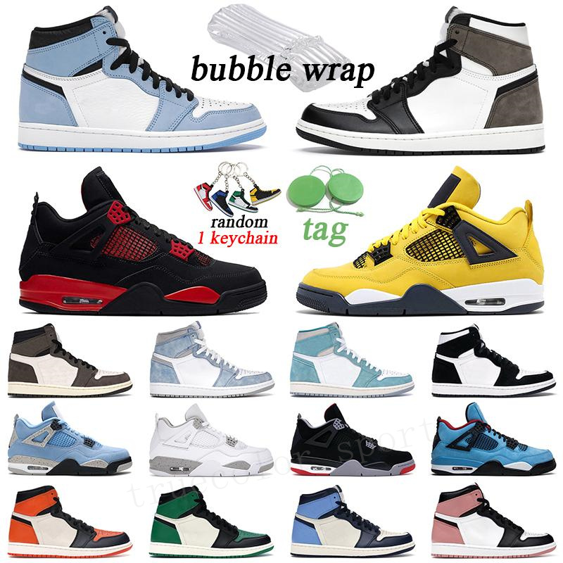 

New Jumpman 1s 1 Sail Black Cat 4 4s Basketball Shoes Bred Banned Sports Men Women University Blue Chicago Obsidian UNC Fearless Bloodline Sneakers trainers, 42