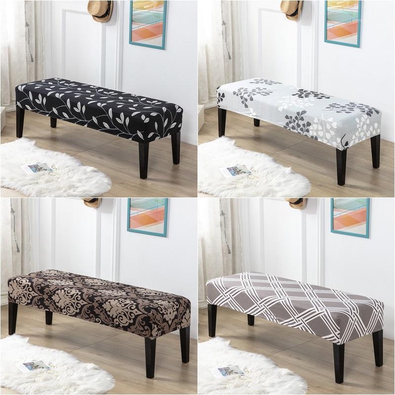 

Chair Covers Nordic Floral Bench Piano Cover All-inclusive Rectangular Solid Color Thickened Stool For Bedroom Living Room