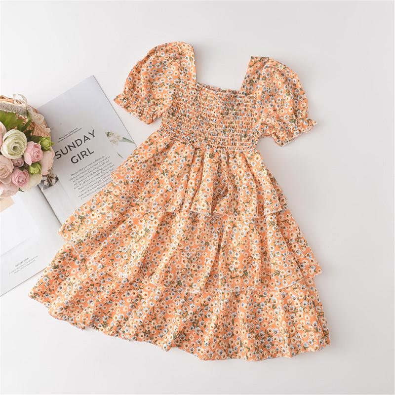 

Kids Dresses for Girls Fashion Dots Backless Summer Short Sleeve Princess Dress Vestidos Party Cute Toddler Children Costume, As pic