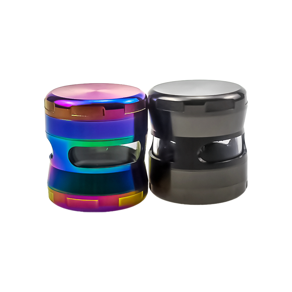 

55mm height Herb Grinder 4layer 52mm Diameter Zinc Alloy Material Herb Grinders 2021 new design Dazzle Herb Grinders