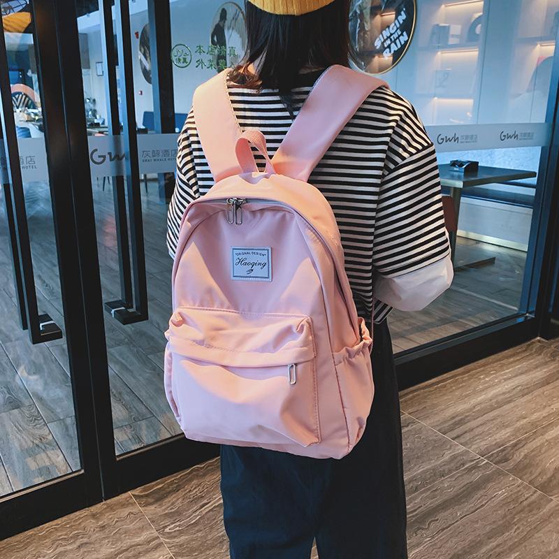 

School Bags Large For Teenage Girls Nylon Waterproof Anti Theft Backpack Women Book Bag High Leisure Mochila Escolar, Pink