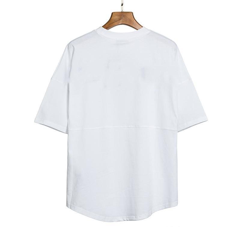 

2020 New Mens t shirts Tee Bat sleeve men and women oversize loose round collar elbow sleeve T-shirts, White;black