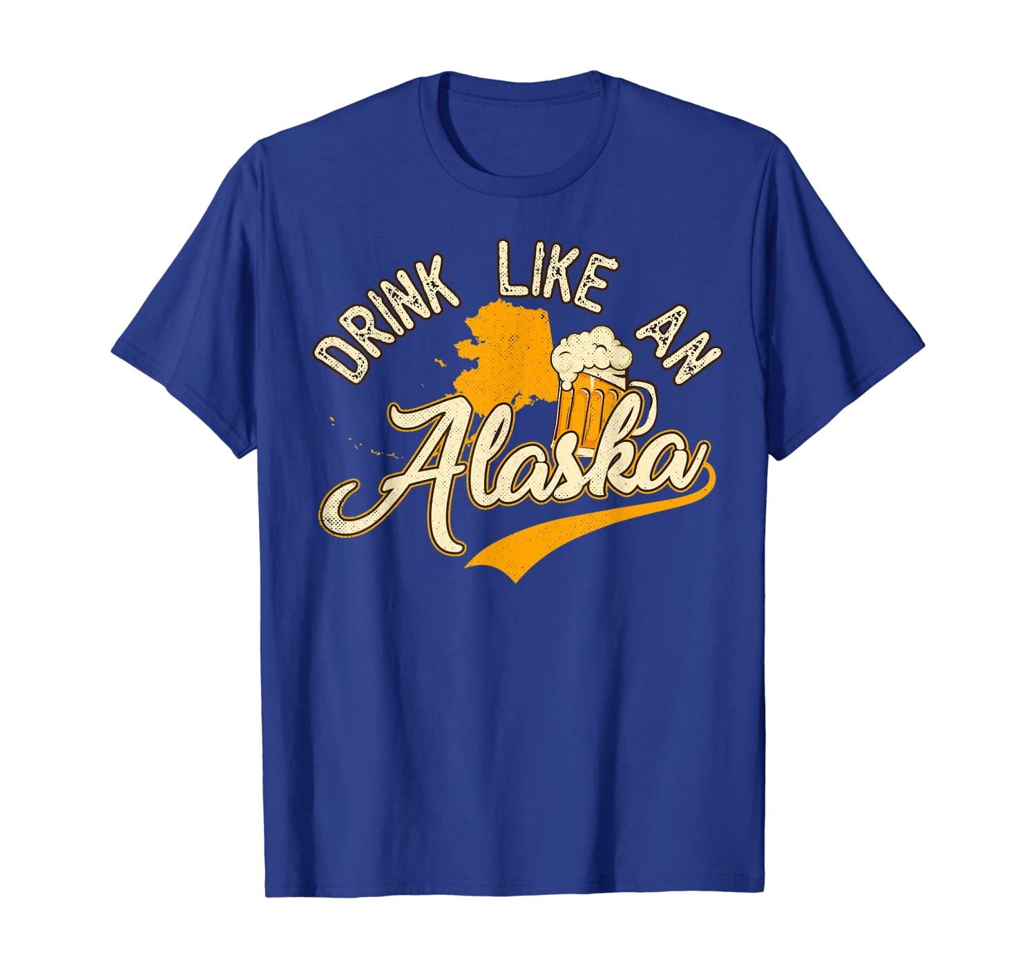 

Vintage Drink Like An Alaska Beer T-shirt, White;black