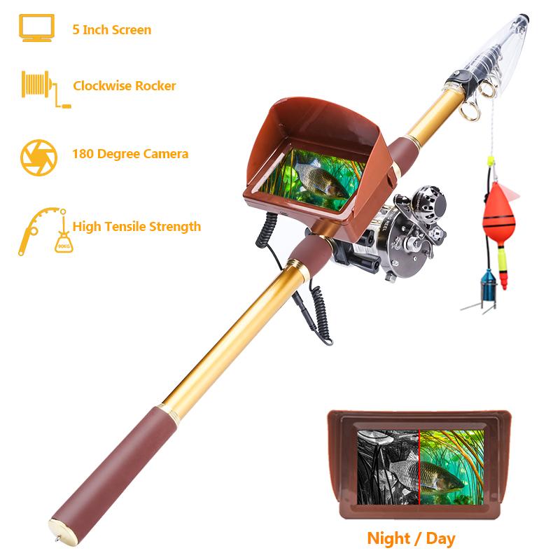 

Boat Fishing Rods ANICCOM X5-90 Rod Cameras Finder 40m Line High Quality Fish Camera 8MP HD Underwater 90kg Pull