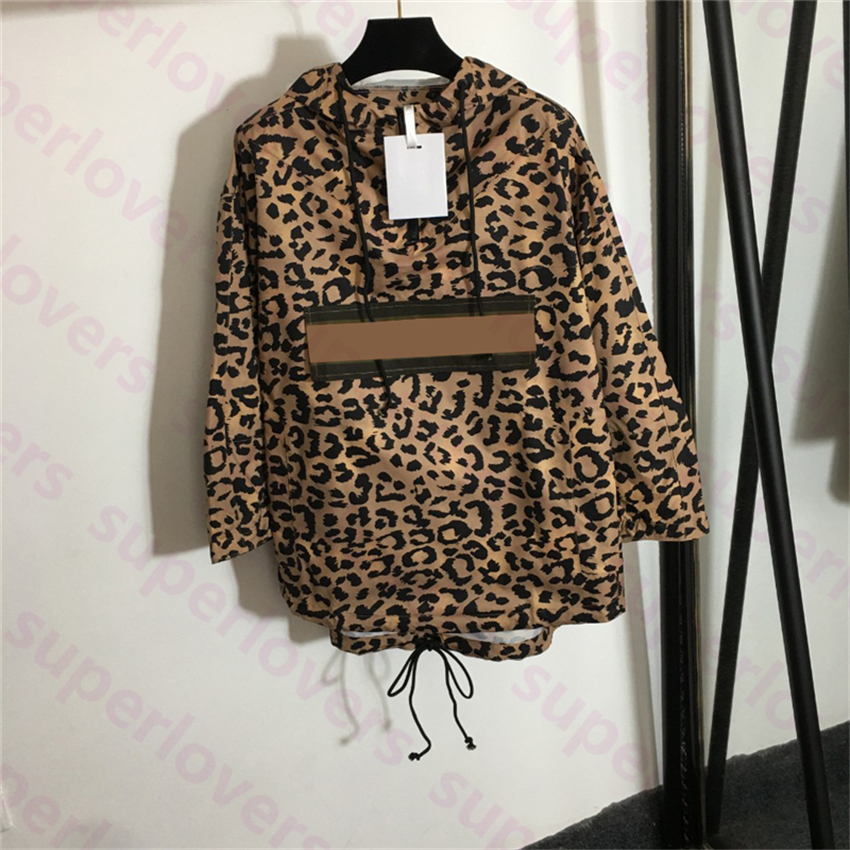 

Luxury Womens Hoodies Vintage Leopard Print Street Jumpers Tops Autumn Winter Hooded Sweatshirts Hoodie For Women, Leopard;with lable