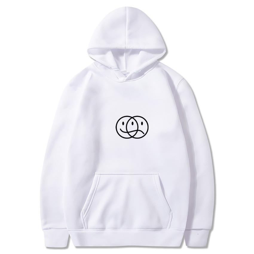 

New Two Smiling Face Fashion Brands 2021 Spring and Autumn Casual Sweatshirt Men's Solid Color Hoodie Swea 9uai, Sky blue