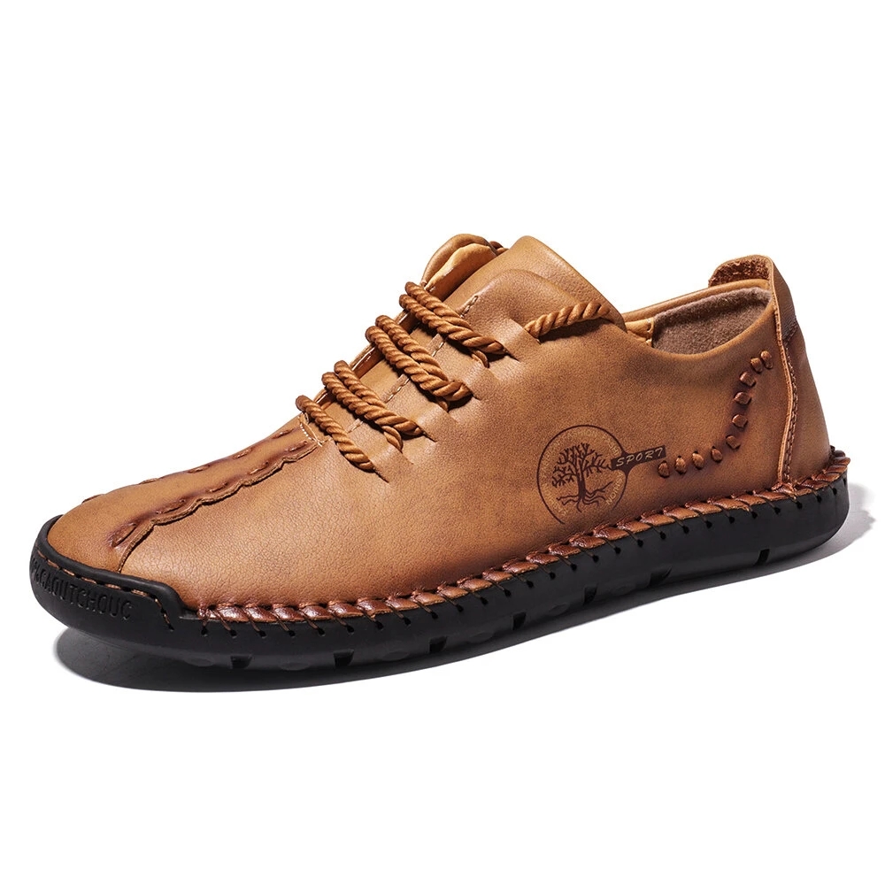 

Leather Shoes Casual Sneakers Men Driving Comfortable Quality Leather Men Loafers Moccasins Tooling Shoe, Black