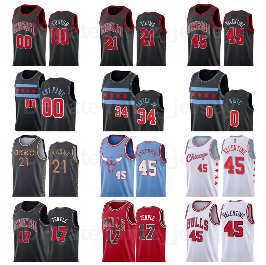 

Screen Print Basketball Garrett Temple Jersey 17 Thaddeus Young 21 Denzel Valentine 45 Patrick Williams 9 Tomas Satoransky 31 Custom Man Woman Youth, Black