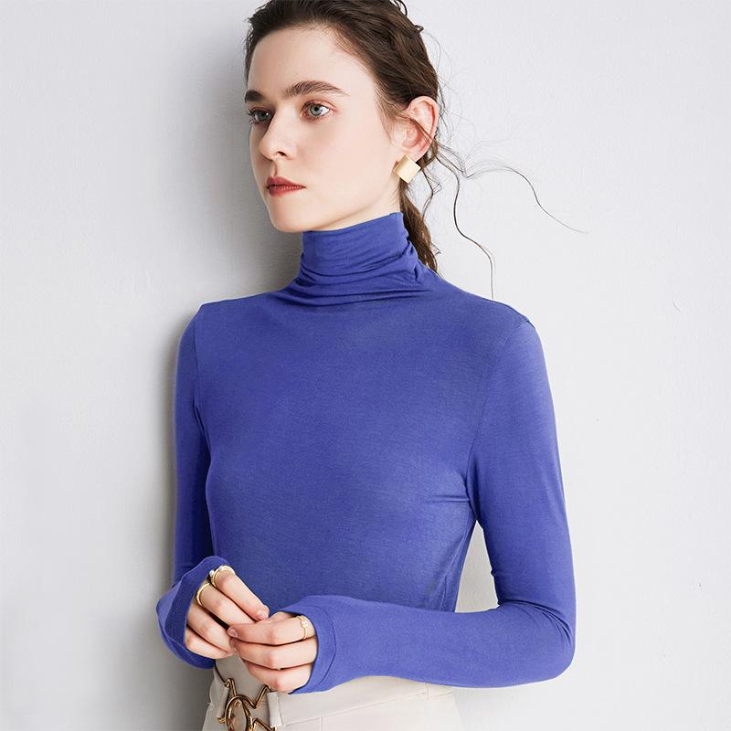 

Women's T-Shirt Autumn Winter T Shirt Women Long Sleeve Cotton T-shirts For Solid Color Casual Top Tee Fashion Female AE0105