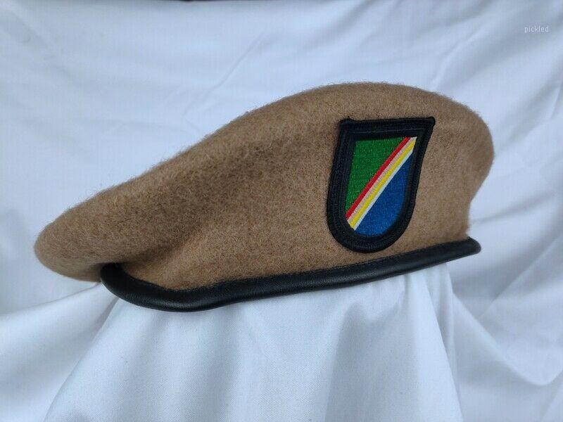 

Berets US ARMY 75TH RANGER REGIMENT WOOL KHAKI BERET CAP Copy, As pic