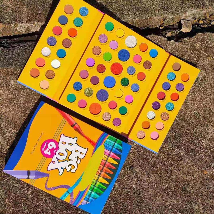 Long-lasting Waterproof Bright Color Eyeshadow Palette Cosmetics Matte & Shimmer Big Box 64 Colors Eye Pressed Powder Makeup Easy To Wear DHL-image-658209427