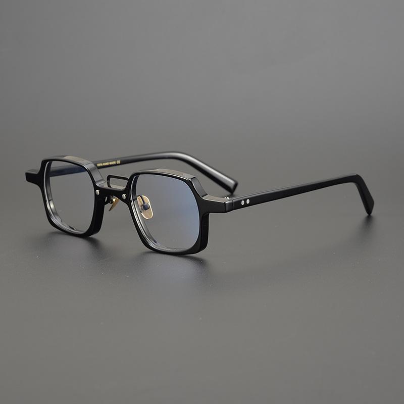 

Fashion Sunglasses Frames Designer's Classic Tortoiseshell Japanese Small Box Hand-made Plate Retro Glasses Frame Men's And Women&, Black