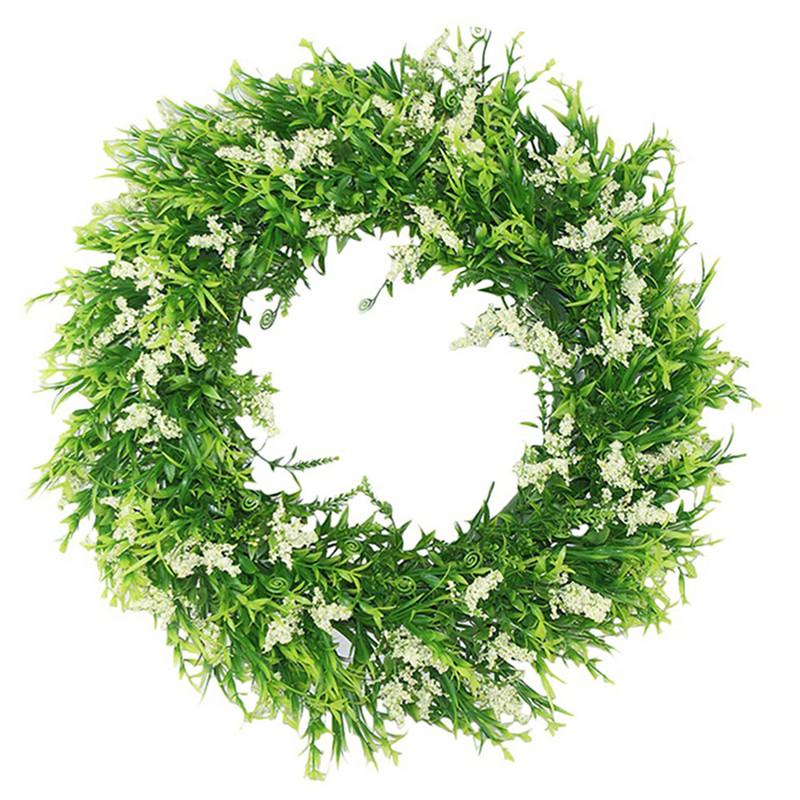 

Simulation Front Door Decoration Wreath Garland Wedding Party Lavender Wreath Pendant Window Decoration Door Knocker Grass Ring