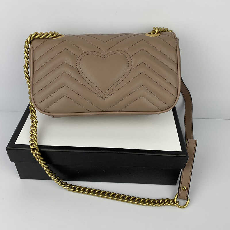 

CLASSIC FLOWER Women Genuine leather Purses Handbags Love heart V Wave Pattern Satchel Bag Chain Handbag Crossbody Purse Lady Tote bags 446744 with giftbag, Red