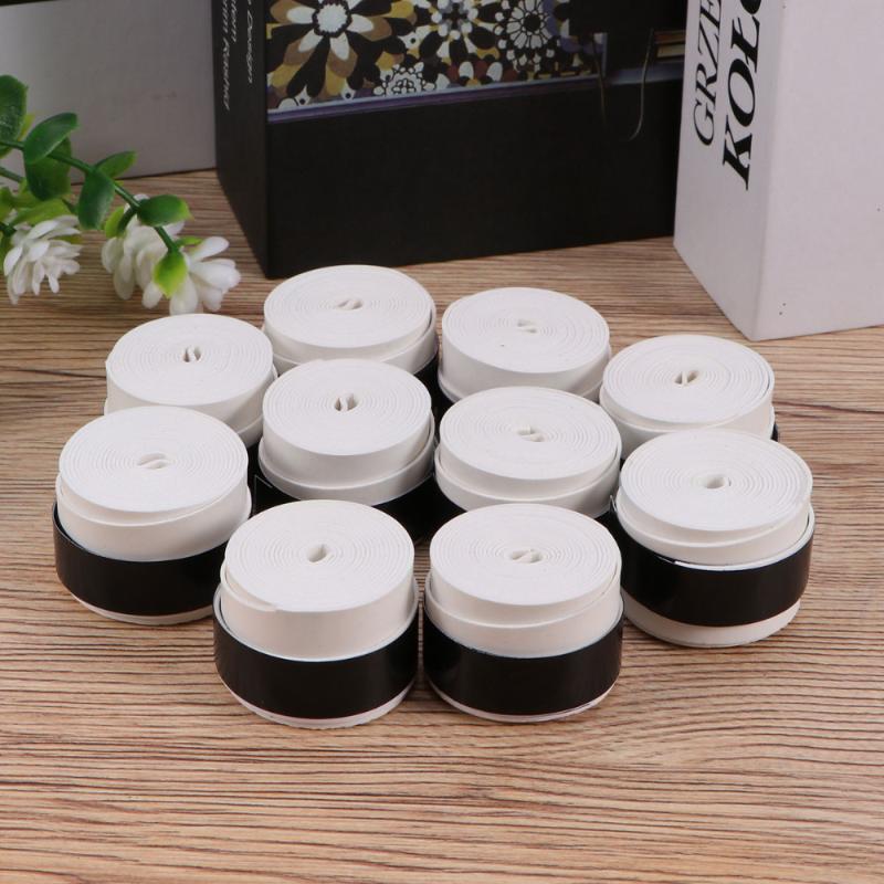

Sweatband 10pcs White Racket Grip Anti Perforated Super Absorbent Tennis Squash Badminton Overgrip Sweat Band