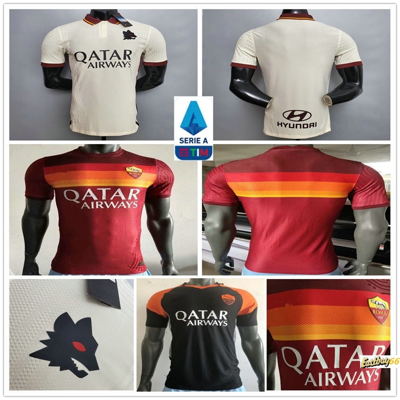 

Player Version 20 21 Soccer Jerseys Mancini Zaniolo Perotti 2020 2021 Rome Maglie Maillot De Foot Kumbulla Pedro Dzeko Football Shirts, Black;yellow