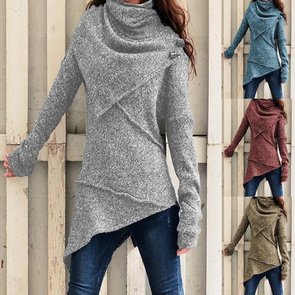 

vintage women autumn winter womens sweater turtleneck knitted irregular hem slim clothing fashion femme elasticity pullovers, White;black