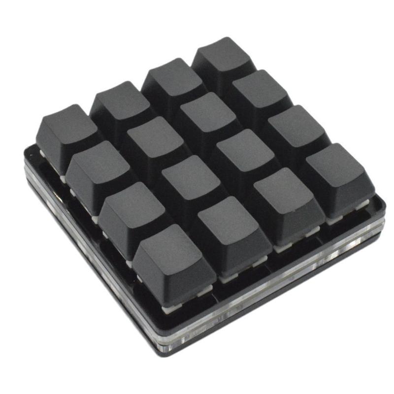 

Keyboards 16-key Black Small Keyboard Mechanical Custom Shortcut Keys Programmable Hardware Macro Function