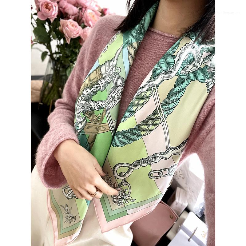 

Scarves 2 Sides Printed 100% Silk Scarf Shawl For Women Fashion Wraps 35"