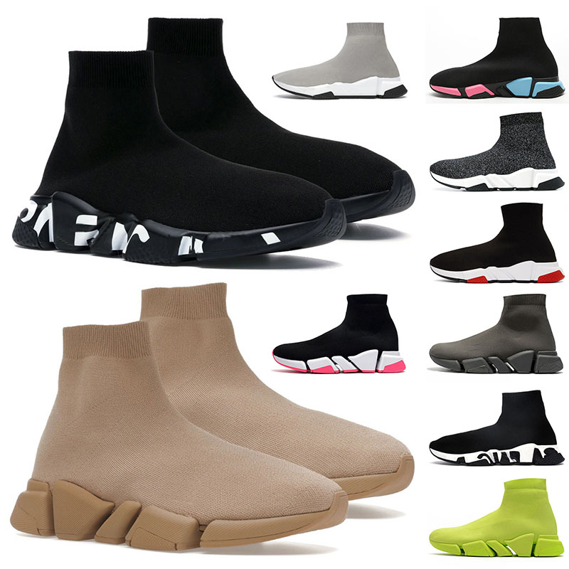 

mens woemns ligh brown socks shoes 2022 new colorway speeds 2.0 graffiti traine rusty pink volt green beige sail navy blue clear sole designer warking sneaker winter, G35 36-39
