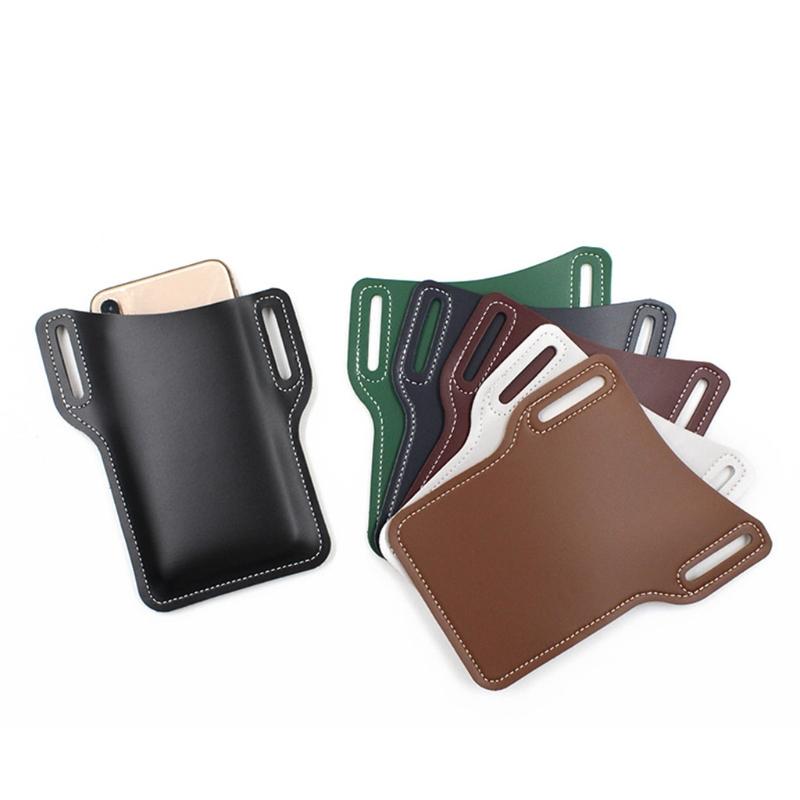

mobile phone carrier belt pouch men pu leather loop holster case belts waist bag