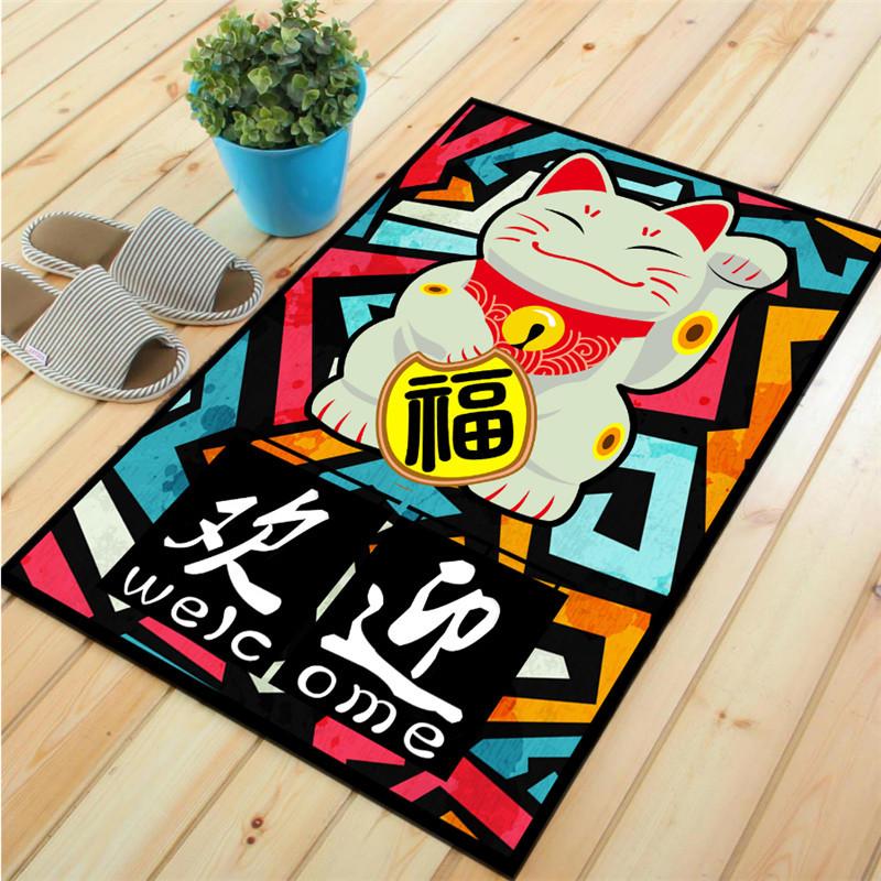 

Carpets Fortune Cat Floor Mat Living Room Carpet Decor Kitchen Bedroom Doormat Footpad