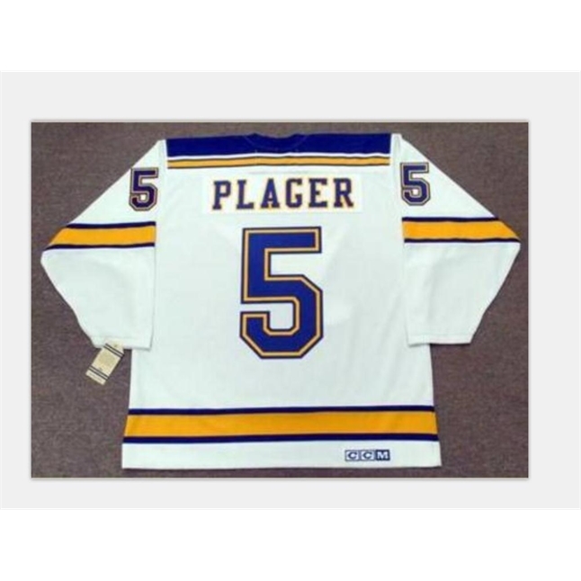 

goodjob Men Youth women Vintage #5 BOB PLAGER Blues 1967 CCM Hockey Jersey Size S-5XL or custom any name or number, White women s-xl