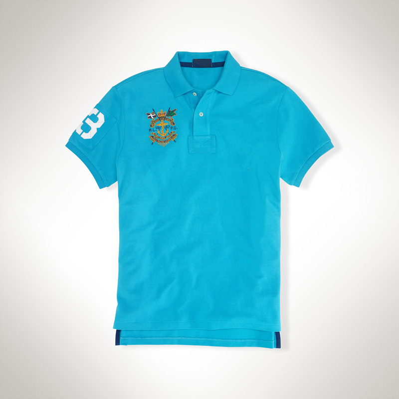 

2022 new Spring Slim Short Sleeve big horse Polo Shirt 1967# Solid Embroidered men's short sleeves, Deep blue