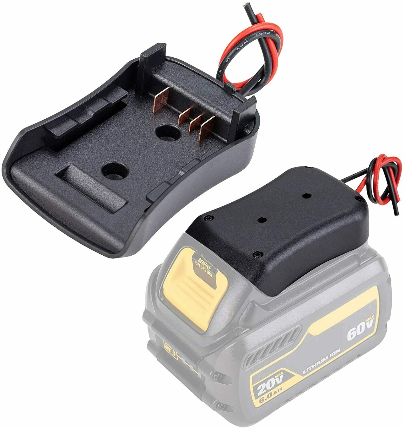 

HL DIY Battery Adapter for DeWALT Flexvolt 54V 60V max Dock Power Connector 12 Gauge