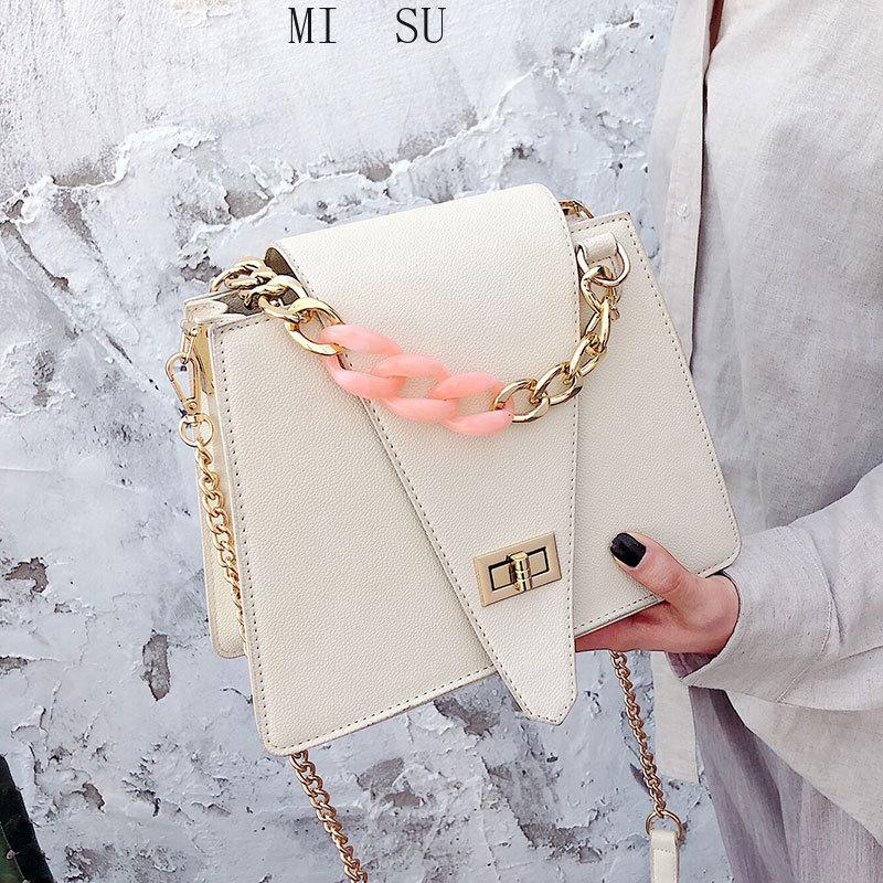 

handbag 2021fashion new quality PU leather Women's Designer Handbag Chain Tote bag Lock Shoulder Messenger Bag, Black