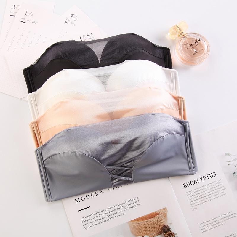 

Bras Roseheart Invisible Bra Strapless Bralette 1/2 Cup Women Underwear Sexy Lingerie Female Push Up Mesh Party Wedding A B, Black