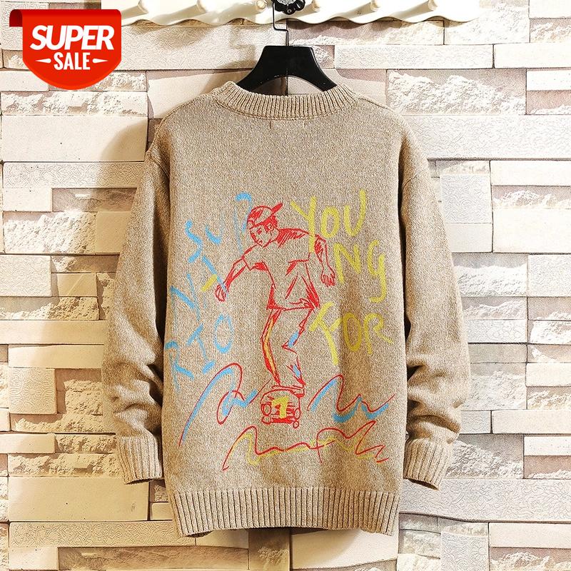 

2021 New Sweaters Men'S Black Grey Long Sleeves Autumn Winter Pullover Knitted O-Neck Plus OverSize 5XL #KK5U, White;black