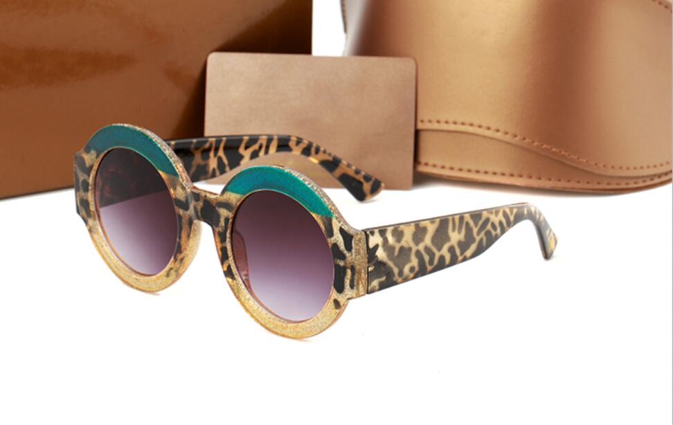 

Women Sunglasses designer Frame glasses for men Summer Beach Eyewear Leopard with box, White;black