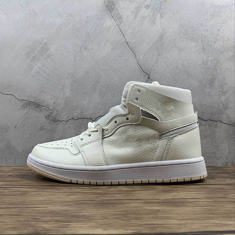 

2021 Authentic Men Woman Basketball Shoes High OG 1s Comfort Sail Pearl White Jumpman 1 Sports Sneakers With Box, #2